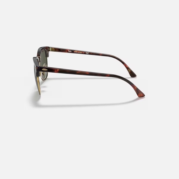 Ray-Ban Clubmaster sunglasses (RB3016). Tortoise on gold frame/green lenses - Picture 7 of 11